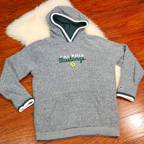 Champion Tops - Champion CalPoly Mustangs Embroidered Pullover Hooded Sweatshirt